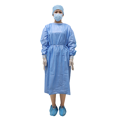 58gsm Blue Purcotton Isolation Gown