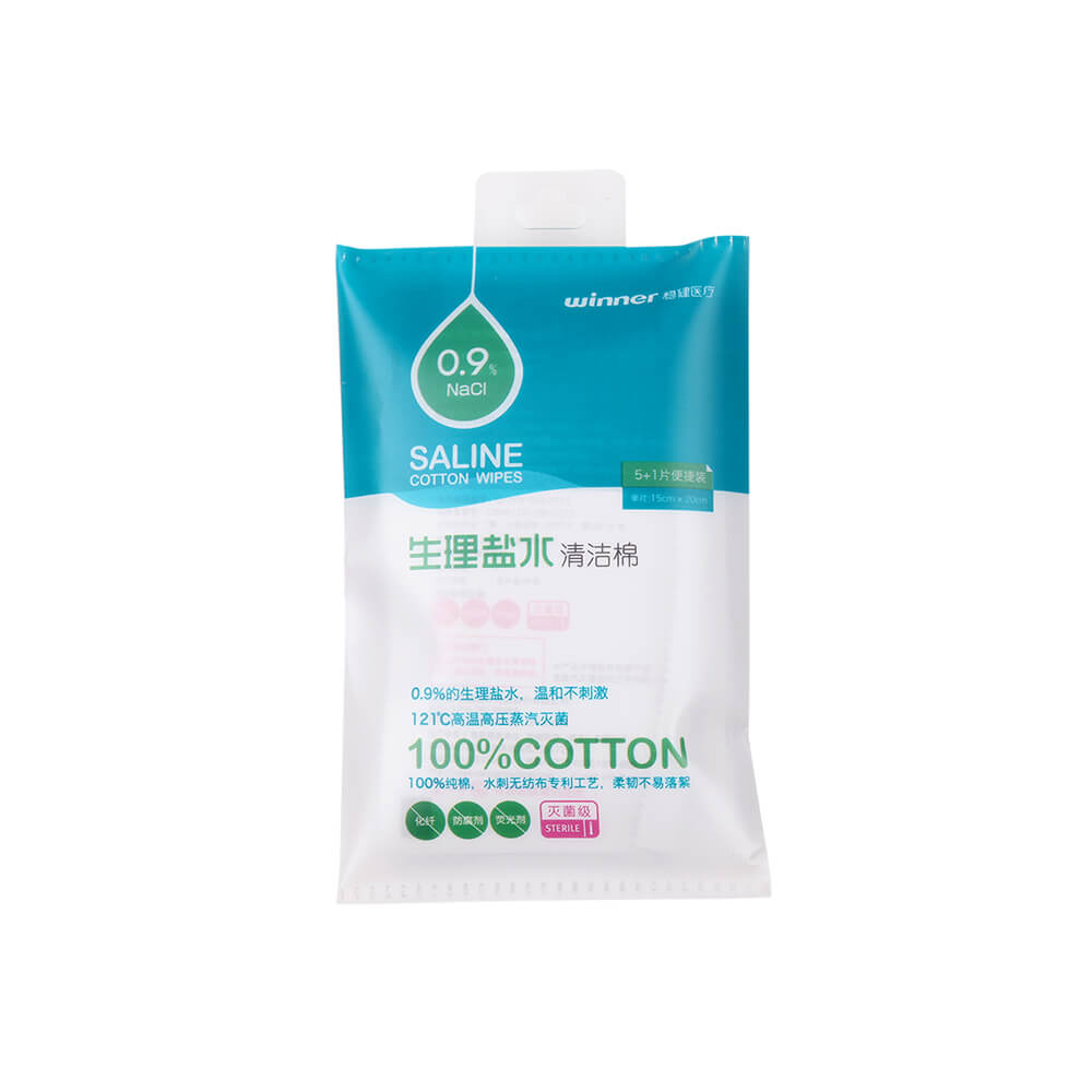 Saline Cotton Wipes