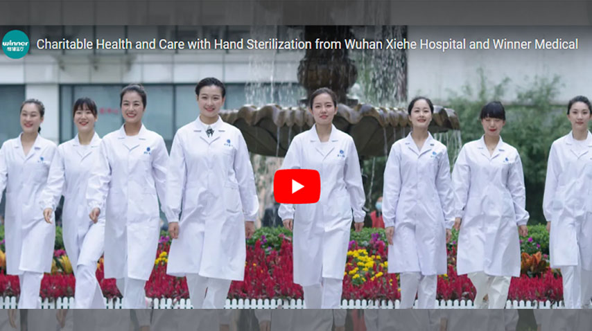 Charitable Health and Care with Hand Sterilization from Wuhan Xiehe Hospital and Winner Medical