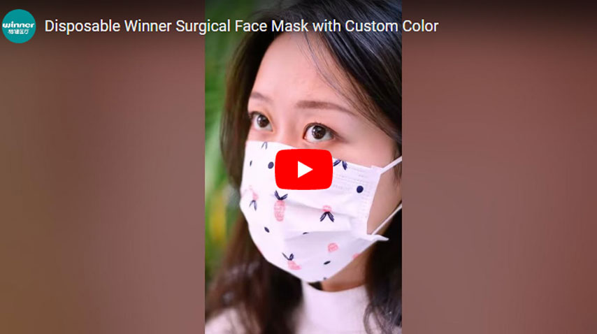 Disposable Winner Surgical Face Mask with Custom Color