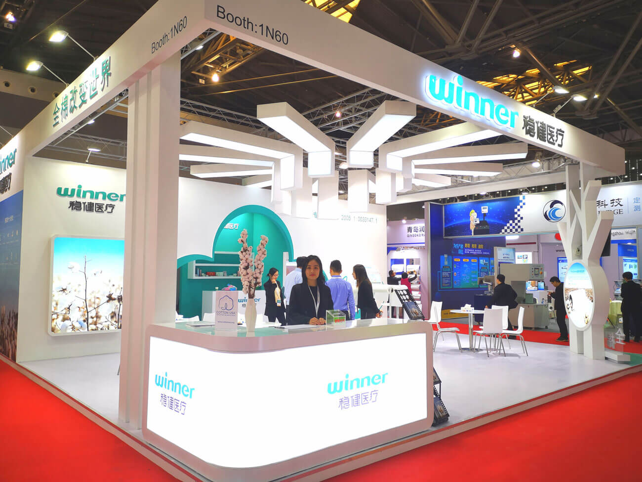 Straight hit SINCE exhibition • Winner's 100% cotton spunlace nonwoven fabric products are highly acclaimed