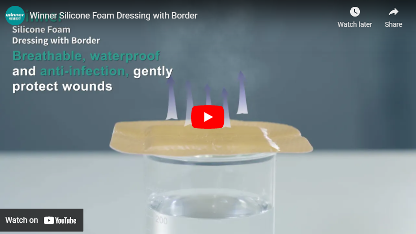 Silicone Foam Dressing with Border, Wound Care Products
